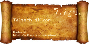 Teltsch Áron névjegykártya
